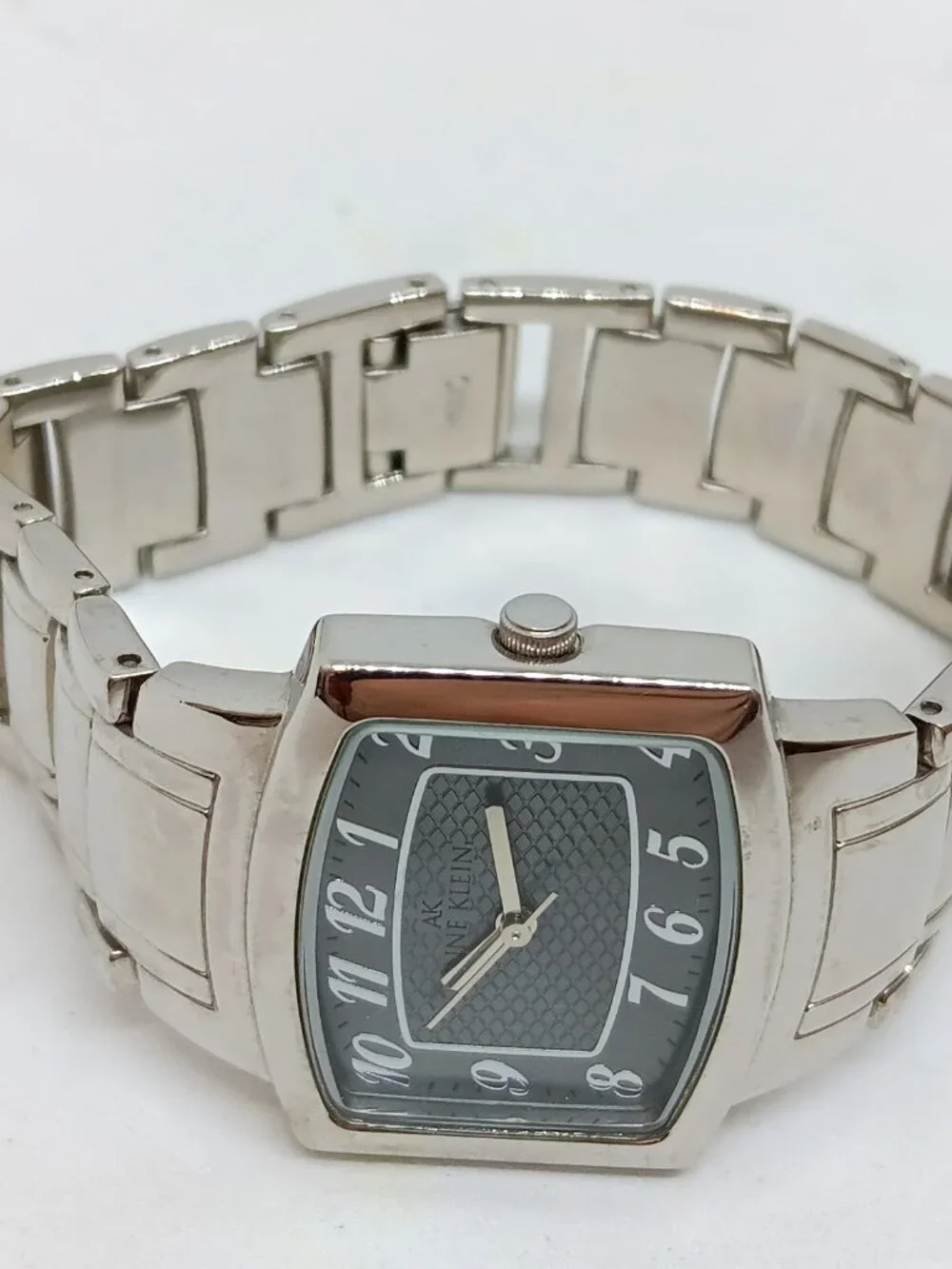Anne Klein 10/7887S Women's 30mm x 24mm Silver Tone Quartz Watch NEW BATTERY